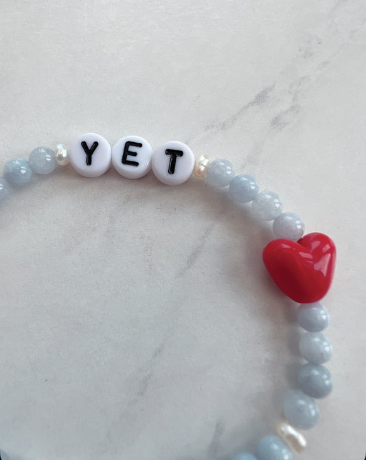 Power of Yet Powerbeads Bracelet- Aquamarine