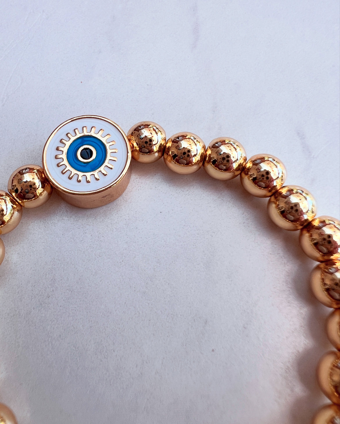 Chamak White Evil Eye bracelet
