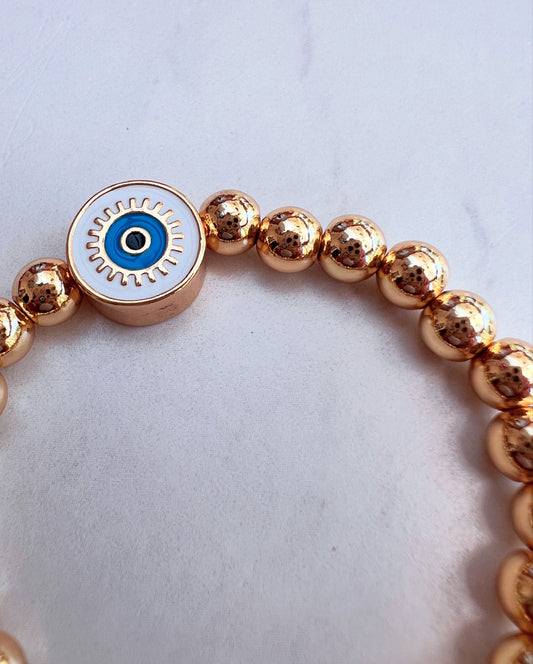 Chamak White Evil Eye bracelet