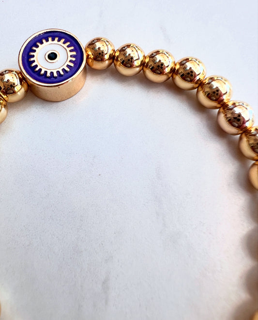 Chamak Purple Evil Eye Bracelet