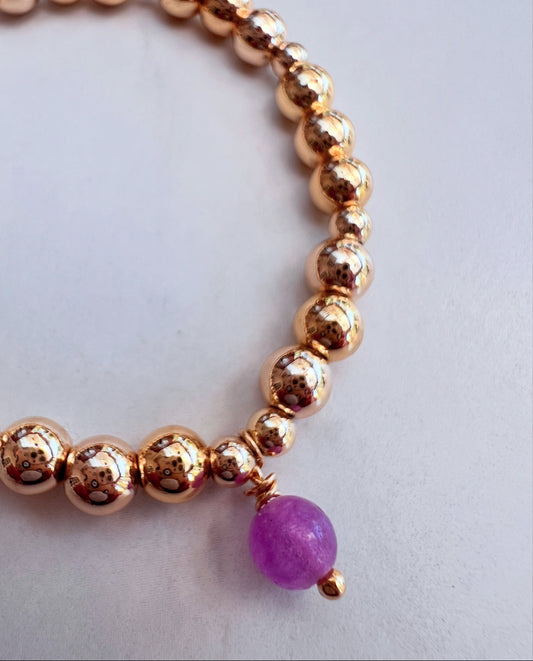 Amethyst Charm Powerbead Chamak bracelet