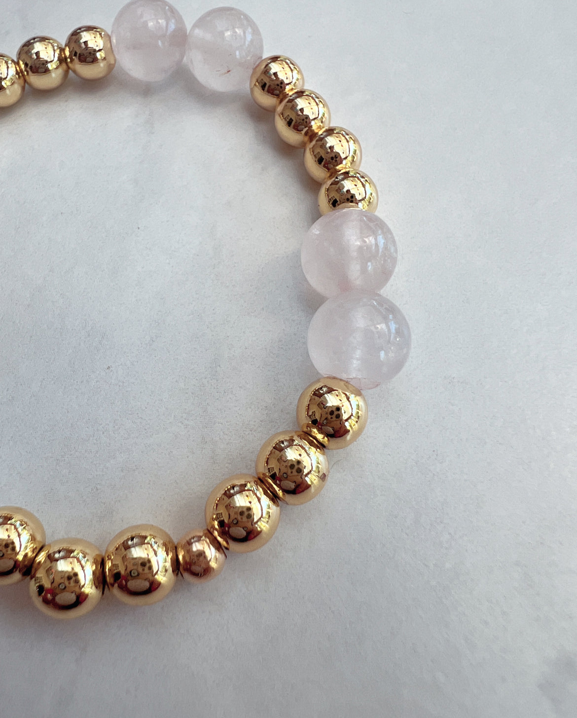 Rose Quartz Chamak Powerbead Bracelet- Love
