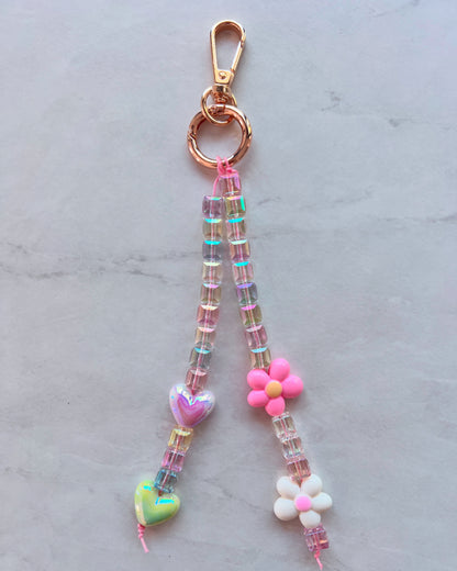 Disco Flower Bag Charm- Short