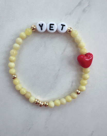 Power of Yet Powerbeads Bracelet- Lemon Jade