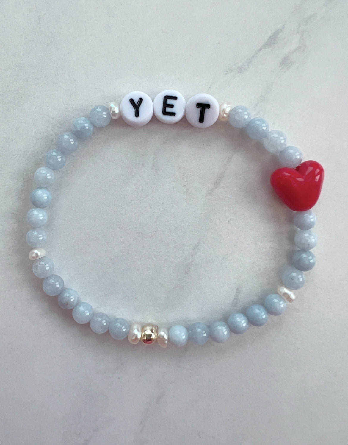 Power of Yet Powerbeads Bracelet- Aquamarine