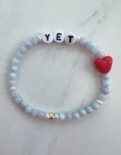 Power of Yet Powerbeads Bracelet- Aquamarine