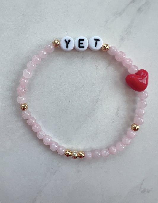 Power of Yet Powerbeads Bracelet- Rose Quartz