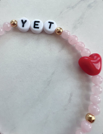 Power of Yet Powerbeads Bracelet- Rose Quartz