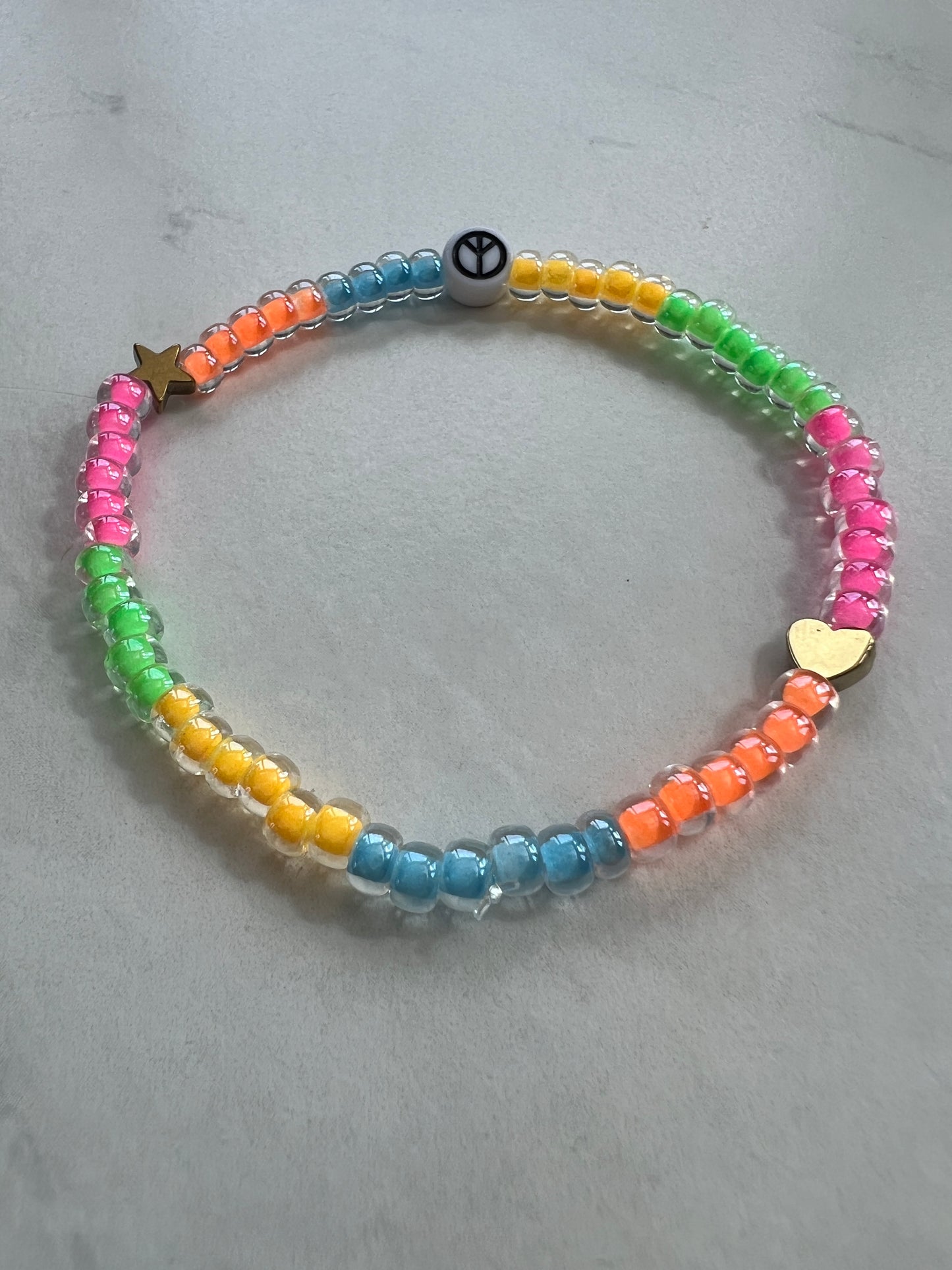 Peace Bracelet- Neon