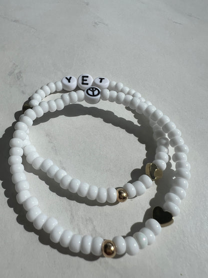 Peace Bracelet- White