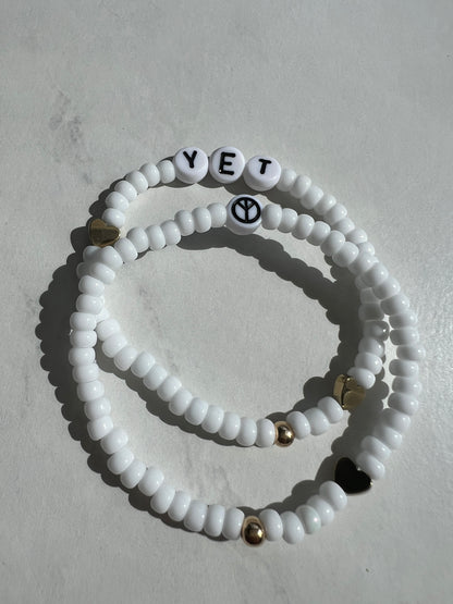 Peace Bracelet- White