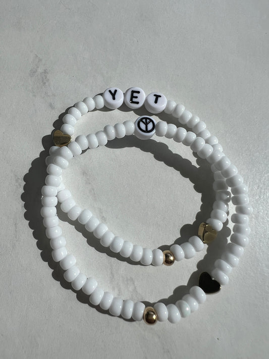 Peace Bracelet- White