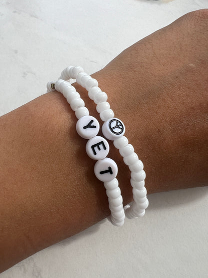 Peace Bracelet- White