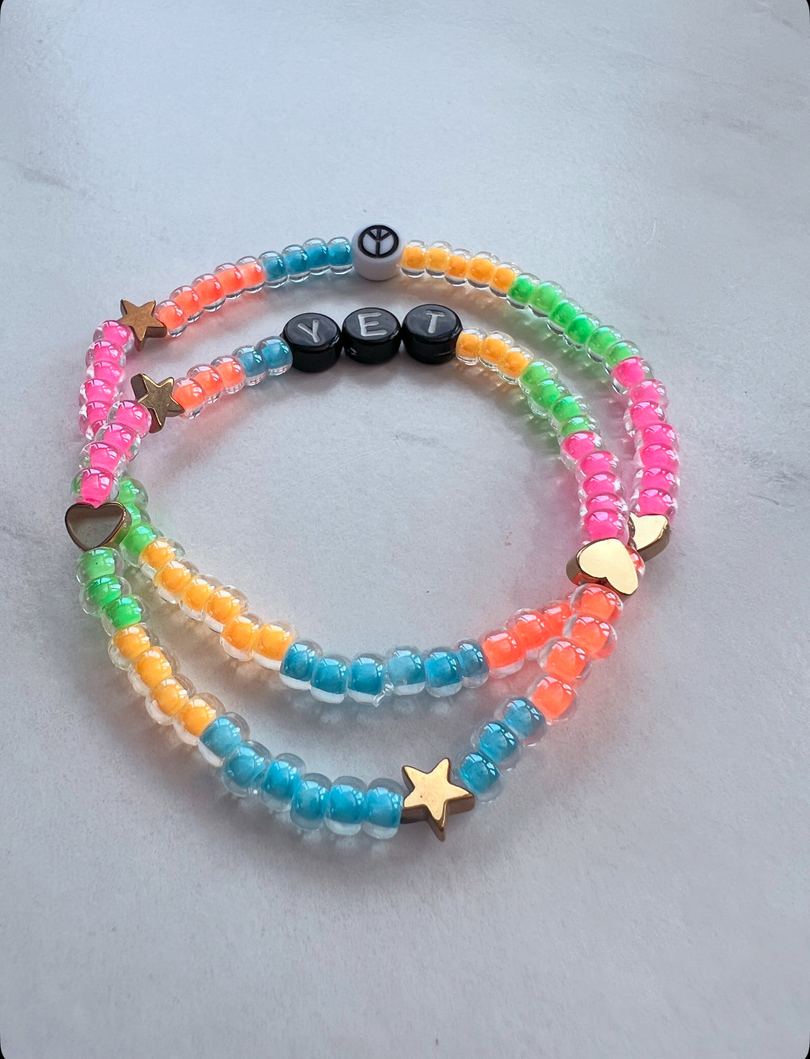 Peace Bracelet- Neon