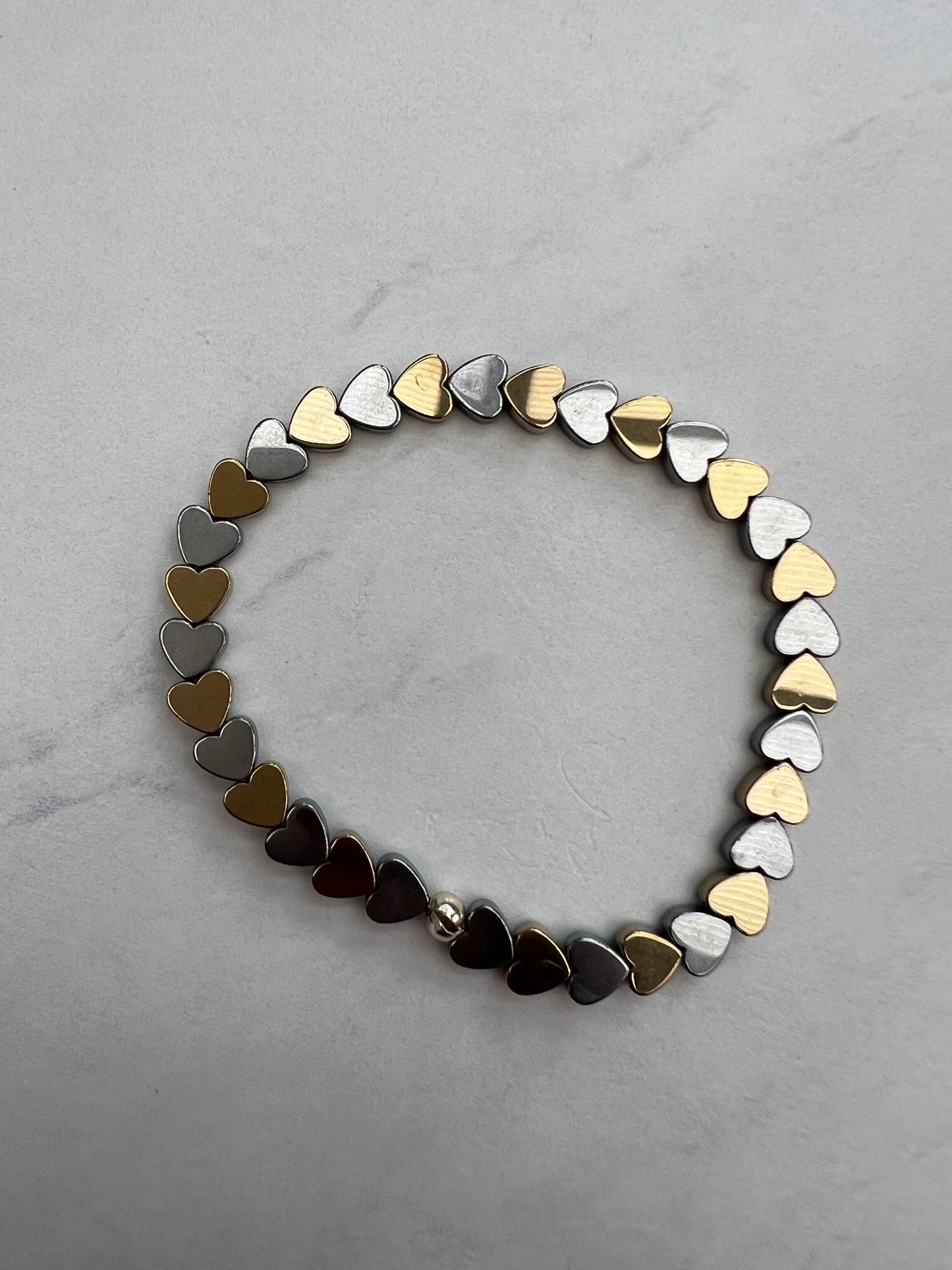 Gold and Silver Never ending love bracelet