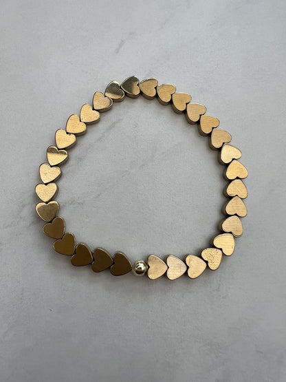 Gold Never ending love bracelet