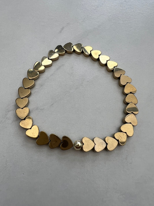 Gold Never ending love bracelet