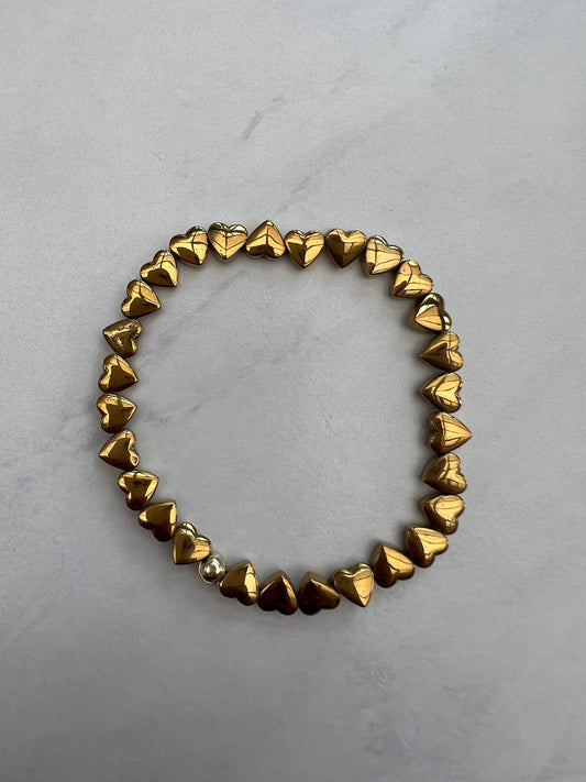 Puffy heart never ending love- Gold