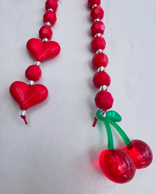 Cherry Drop- Long bag charm