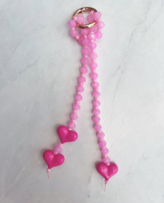 Candy heart- Long bag charm
