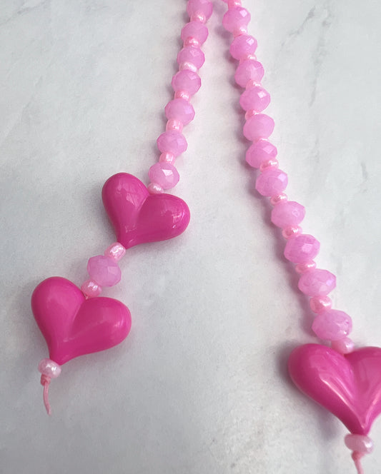 Candy heart- Long bag charm
