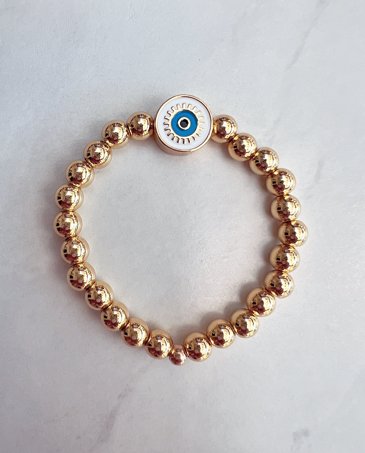 Chamak White Evil Eye bracelet
