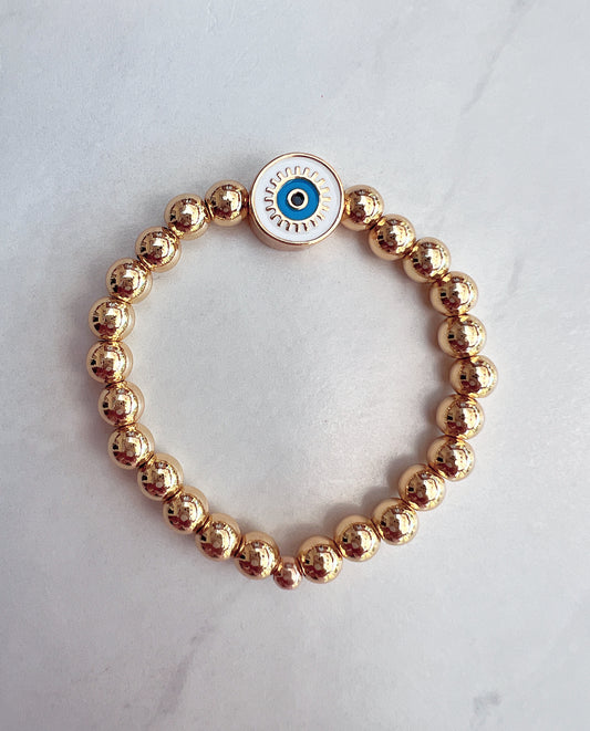 Chamak White Evil Eye bracelet