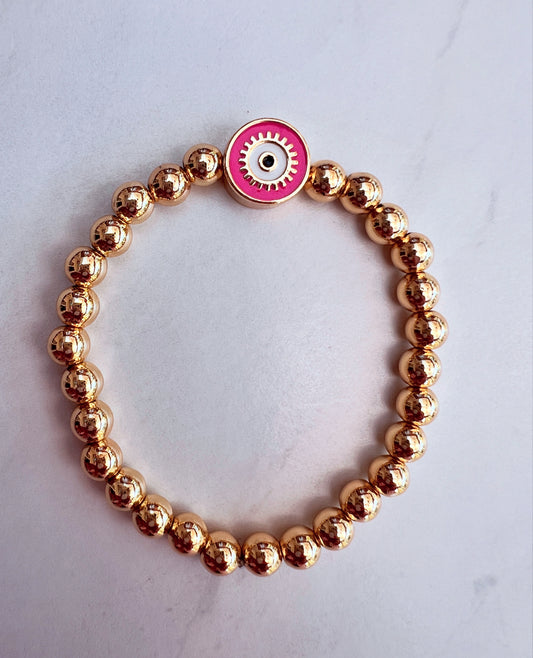 Chamak Pink Evil Eye Bracelet