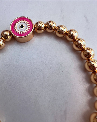 Chamak Pink Evil Eye Bracelet