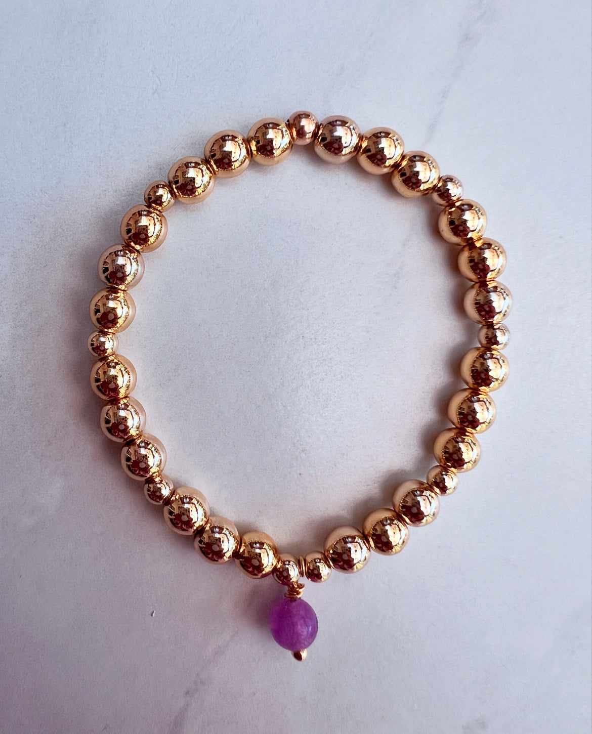 Amethyst Charm Powerbead Chamak bracelet