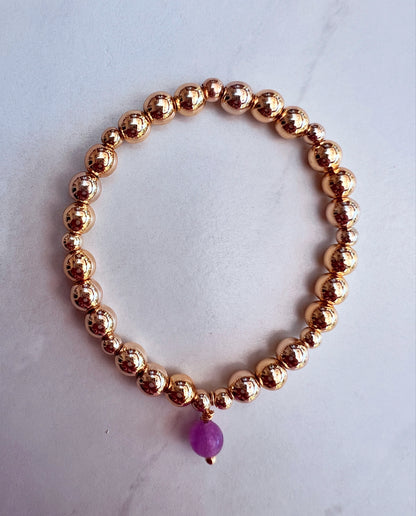 Amethyst Charm Powerbead Chamak bracelet