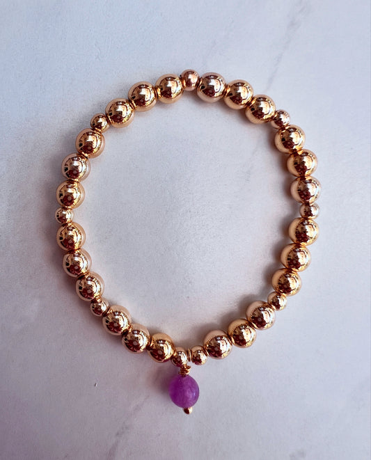 Amethyst Charm Powerbead Chamak bracelet