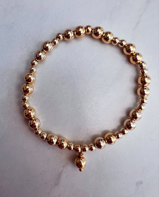 Gold filled charm Powerbead Bracelet