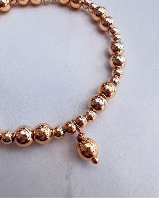Gold filled charm Powerbead Bracelet
