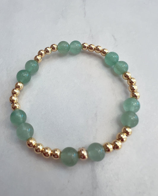 Mini Aventurine Chamak Powerbead Bracelet- Luck
