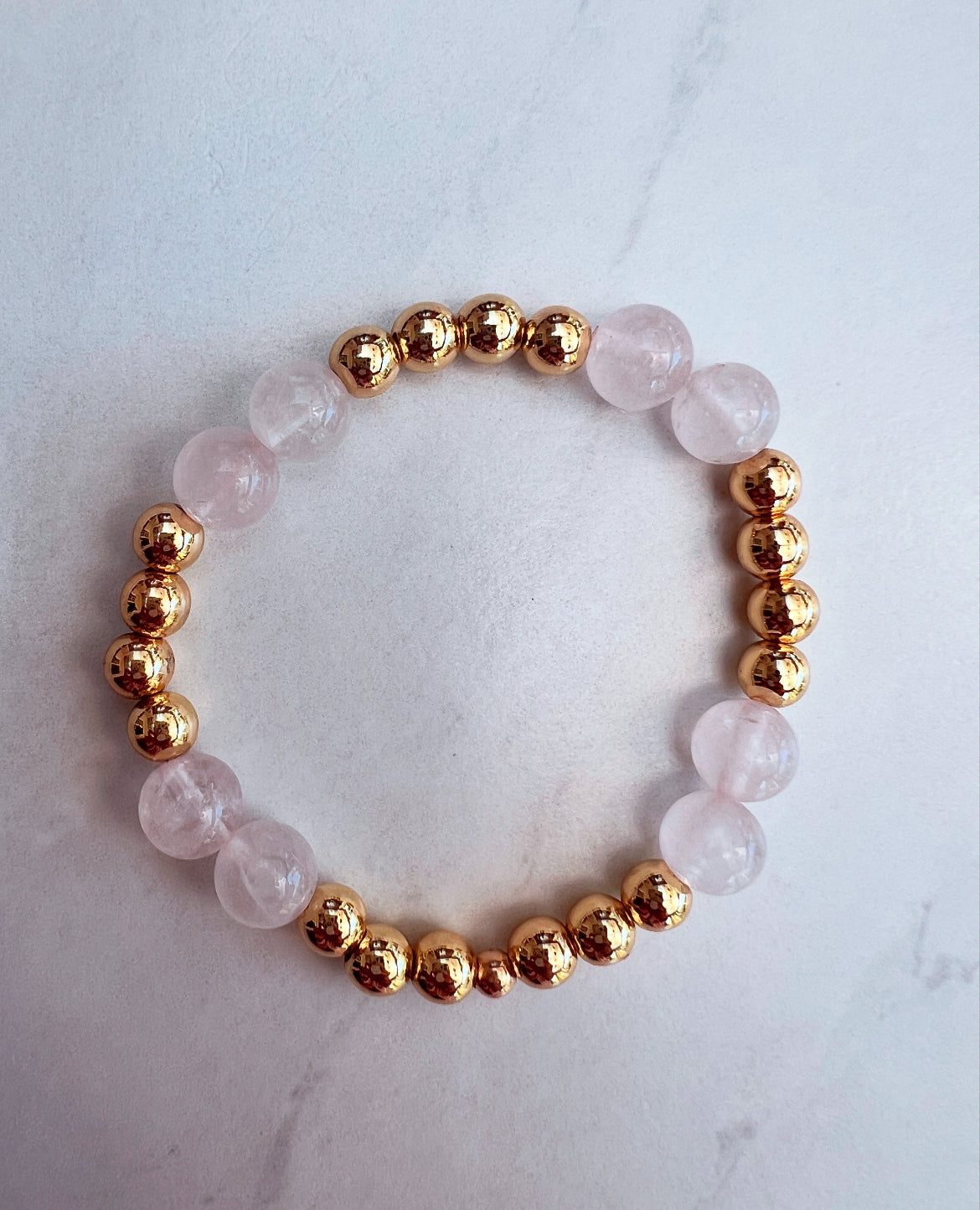 Rose Quartz Chamak Powerbead Bracelet- Love