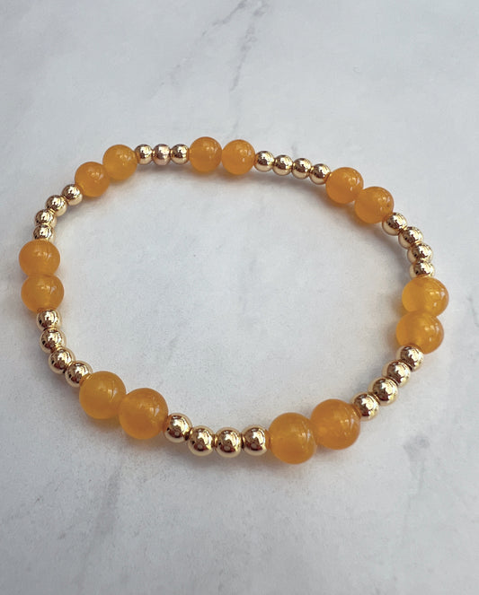 Mini Citrine Chamak Powerbead Bracelet- Positivity