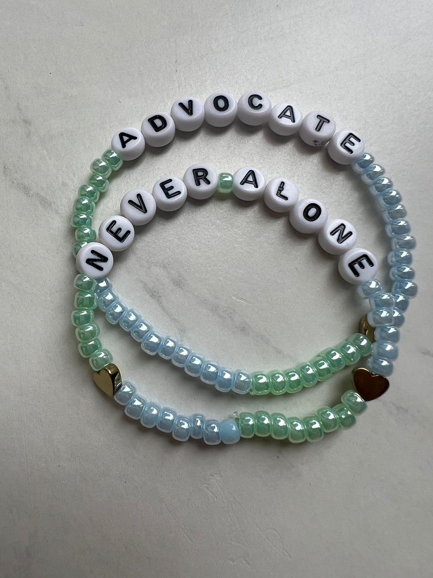 Blue/green Advocate bracelet